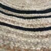 Alfombra Yute Franja Negra 100cm