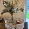 Bandeja bamboo white wash 32