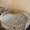 Bandeja bamboo white wash 40
