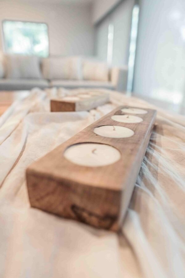 Portavelas Madera 4 velas