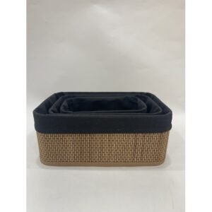 Canasto Bamboo Funda Negra