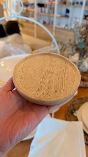 Plato/Posa Vaso Madera 12cm