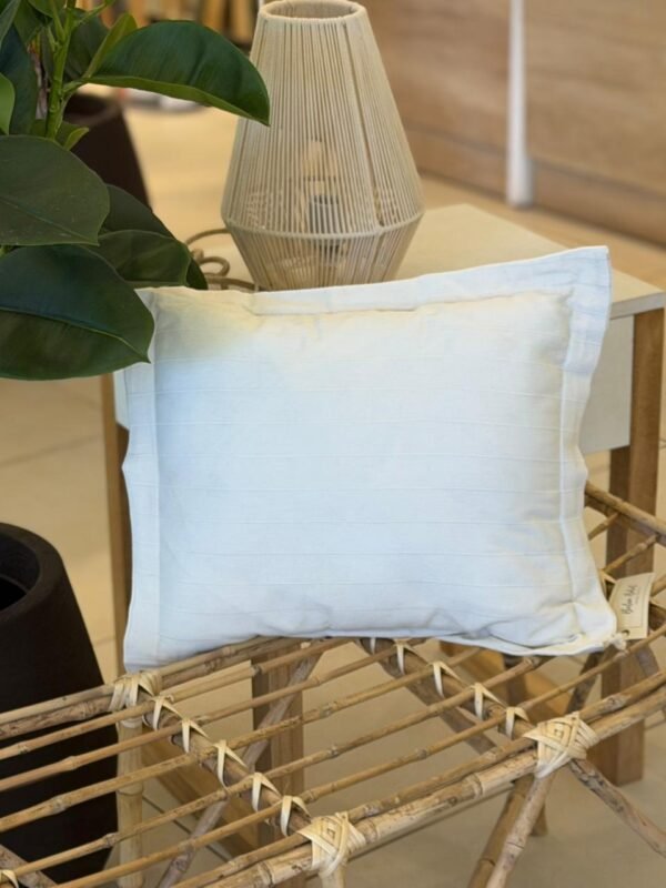 Almohadon Natural C/Pestaña Relieve Rayas 50x40