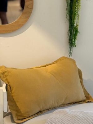 Almohadon Mostaza Clasico C/Pestaña Liso 70x50