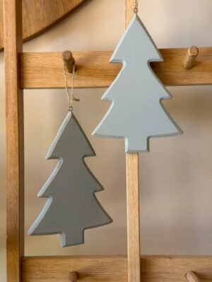 Colgante Arbol de Madera Gris Navidad