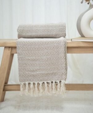 MANTA 150X125 MARRON FLECOS NATURALES