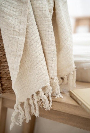 MANTA 150X125  TEXTURA CUADROS