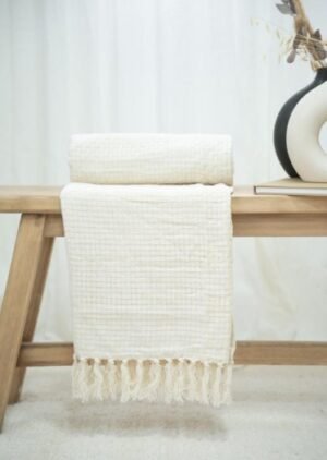 MANTA 150X125  TEXTURA CUADROS