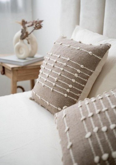 Almohadon Marroqui  Marron y Natural 45x45