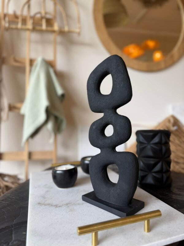 Adorno/escultura Negra Triple