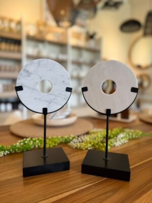 Adorno/Escultura Circular Hierro y Marmol