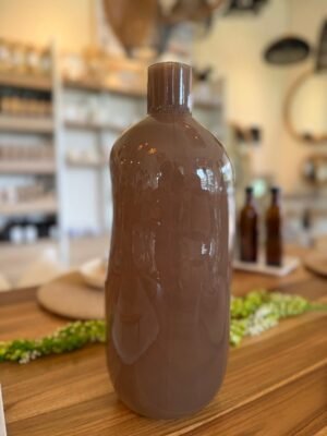 Florero Botella Marron