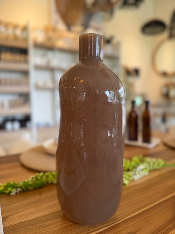 Florero Botella Marron