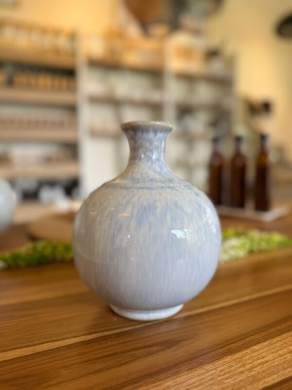 Florero Ceramica Celeste