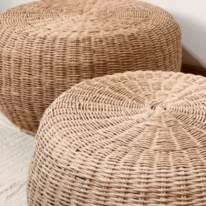 Puff Kraft Tejido Redondo