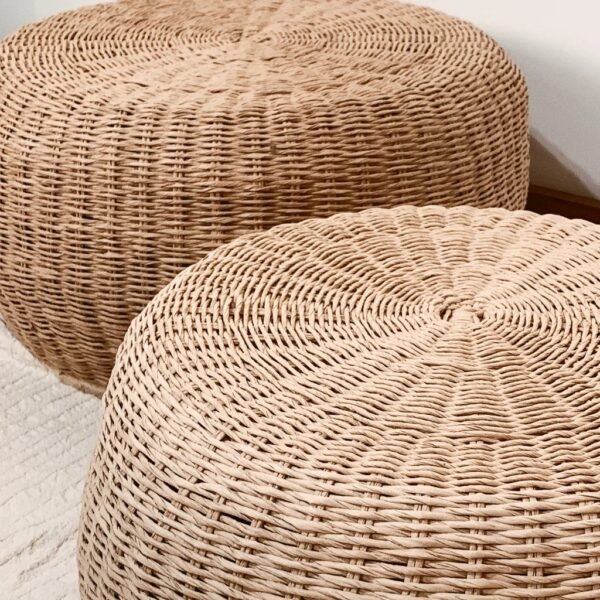 Puff Kraft Tejido Redondo