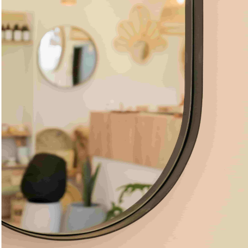 Espejo Hierro Ovalado 80 x 55