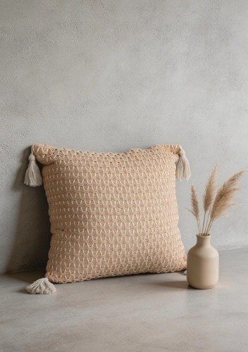 Almohadon Tramado Beige 45x45