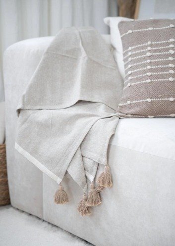 Manta Algodon San Beige 125 x 150